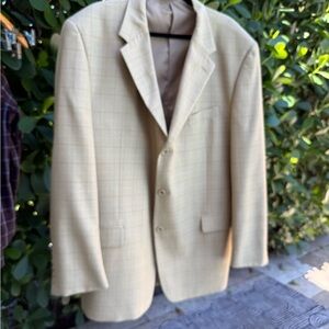 Luca Rossi Superior 150’s Plaid Men's Sport Coat Single-Breasted Blazer 48 L